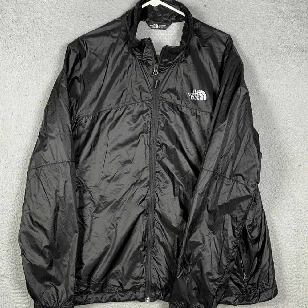 The North Face WindWall Jacket Mens XL Black Full Zip Windbreaker Long Sleeve
